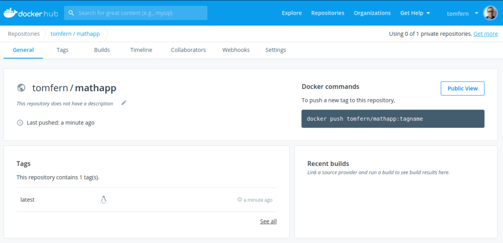 Dockerize Go application image