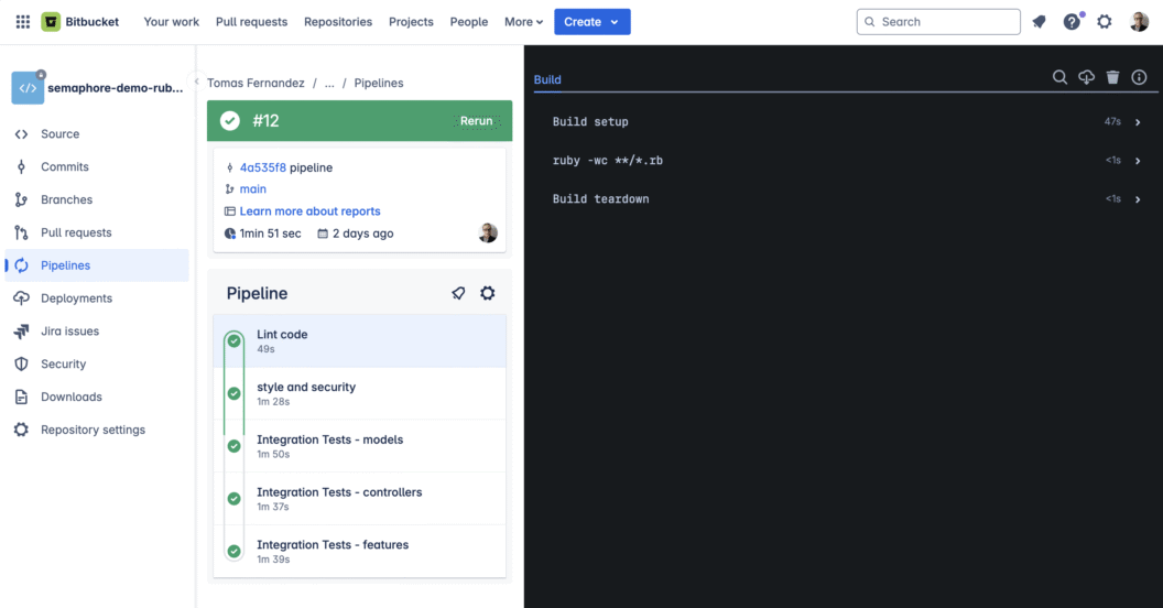 BitBucket editor for pipelines in Semaphore vs BitBucket Pipelines