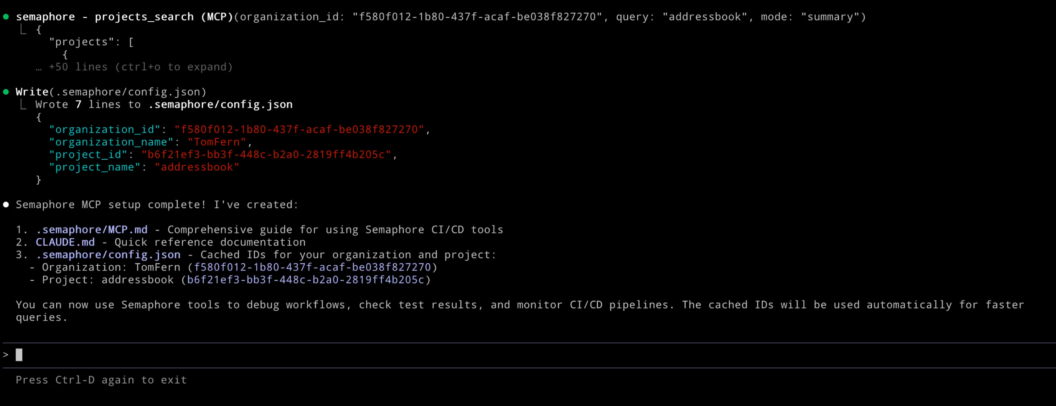Claude Code setting up MCP settings