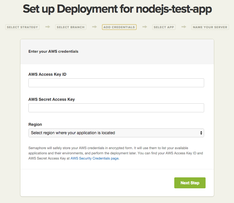 Node.js AWS Credentials