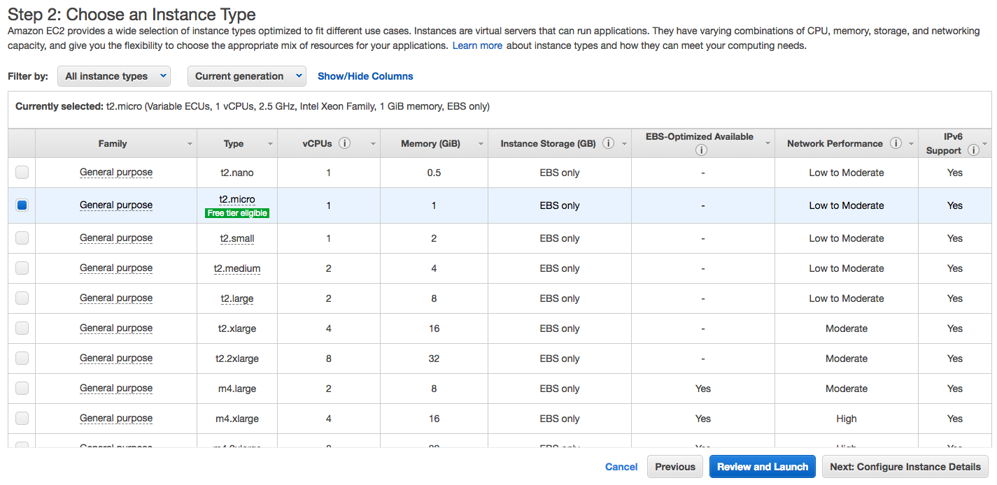 Choose an Instance Type